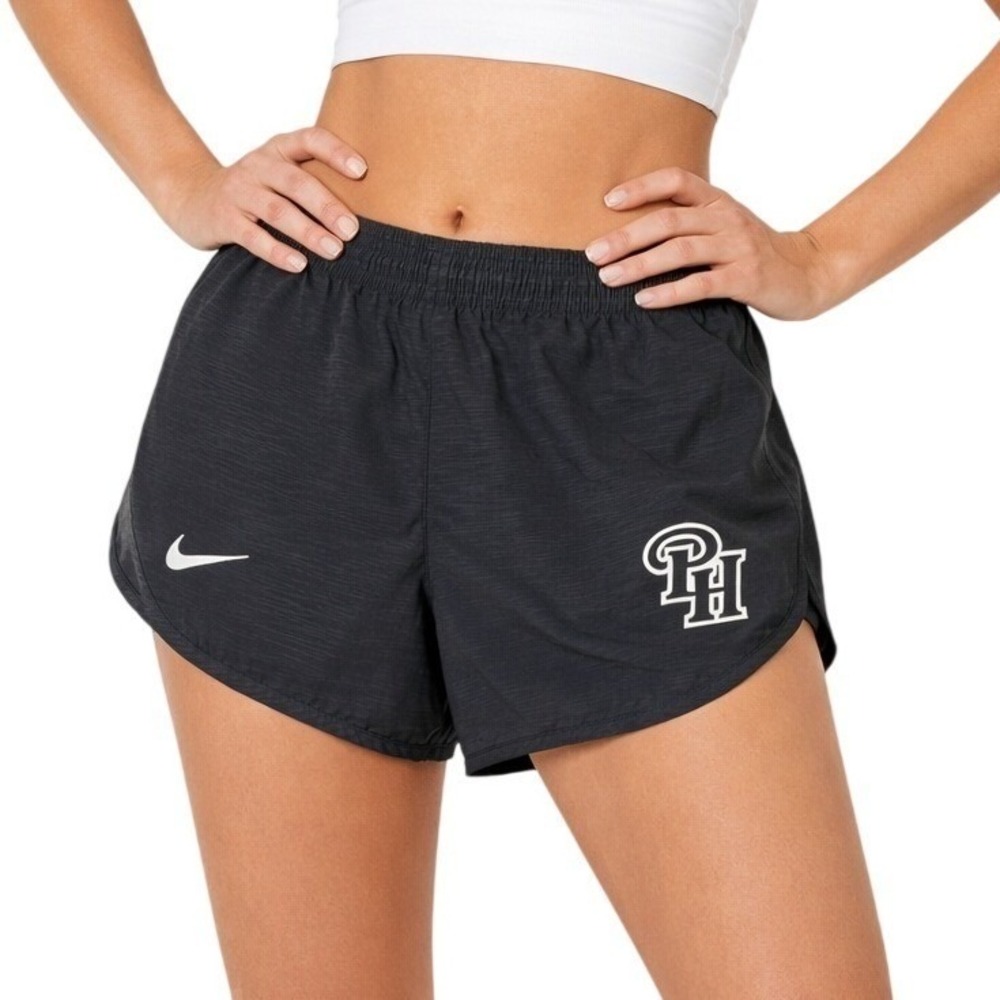 Nike Dri-FIT Pembroke Hill Gym Running Shorts Embossed Tempo Women Medium Black